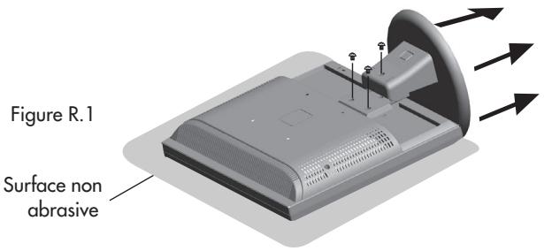 NEC LCD73VXM - Enlever le support du moniteur pour le montage - 1