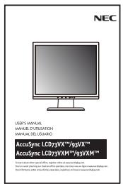 NEC LCD73VXM - Información FCC - 3