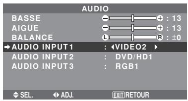 NEC PX-50XM6A - Réglage des emplacements des connecteurs audio - 1