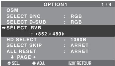 NEC PX-50XM6A - Réglage d'une image d'ordinateur vers l'écran de sélection de RGB correct - 1