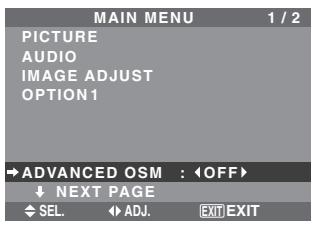 NEC PX-50XM6A - Setting the menu mode - 1