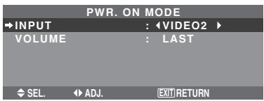 NEC PX-50XM6A - Setting the power on mode - 1