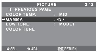 NEC PX-50XM6A - Changing the Gamma Curve - 1