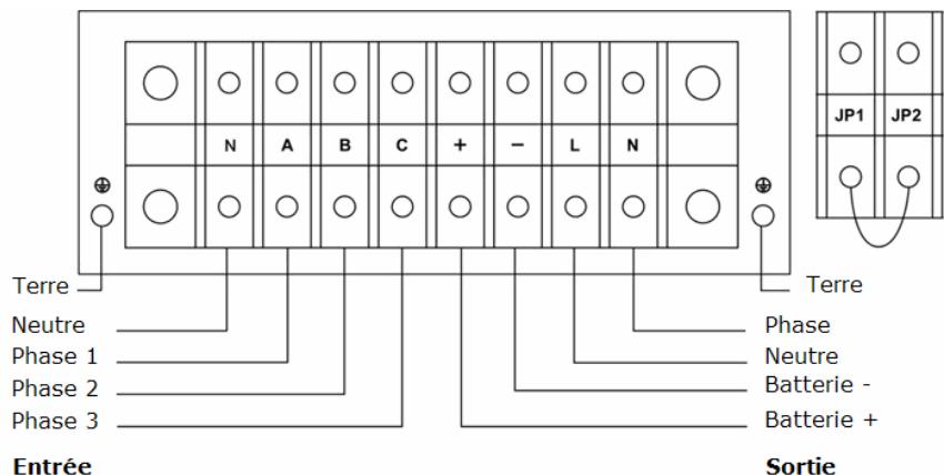 INFOSEC E4 S TM 15K - Câblage des e/s du bornier de l'e⁴ s TM 15k/20k - 1