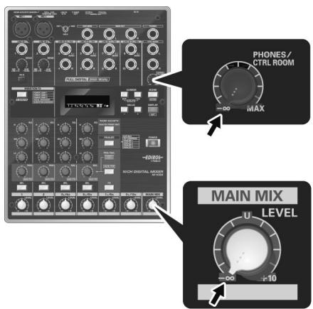 EDIROL M-10DX - Mise sous tension - 2