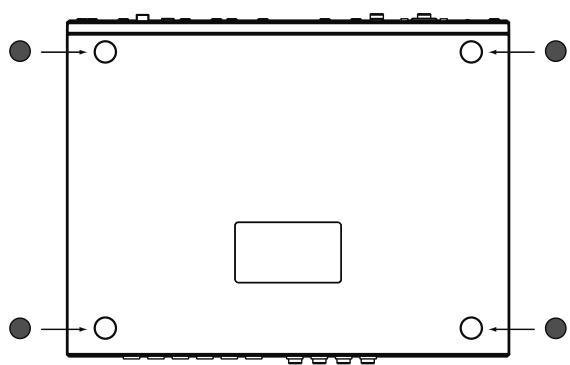 EDIROL M-16DX - Fixations des pieds en caoutchouc - 1