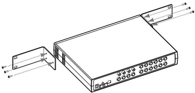 EDIROL M-16DX - Fixation de l'adaptateur pour rack - 1