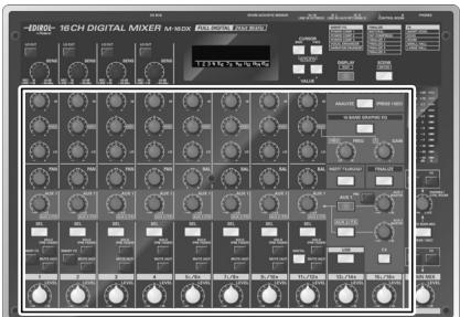 EDIROL M-16DX - Sauvegarder et charger des réglages de mixage (scènes) - 1