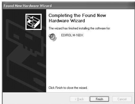 EDIROL M-16DX - Installation du pilote et connexions - 4