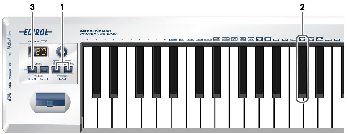 EDIROL PC-50 - Envoi d'un message monomode on - 6