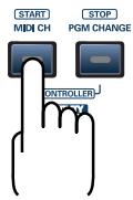 EDIROL PC-50 - Choix du canal de transmission MIDI - 2
