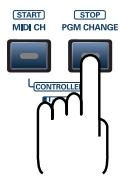 EDIROL PC-50 - Envoi d'un message program change - 3