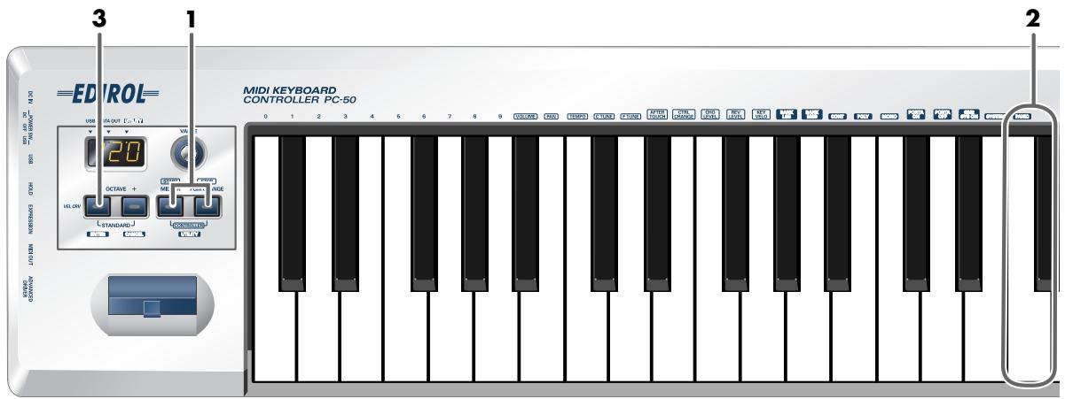 EDIROL PC-50 - Envoi d'un message reset - 1