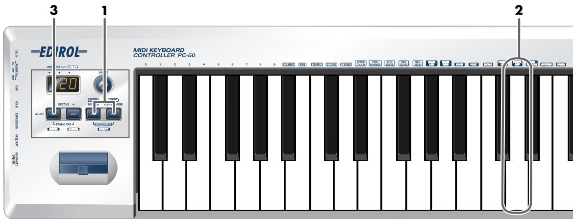 EDIROL PC-50 - Envoi d'un message portamento off - 1