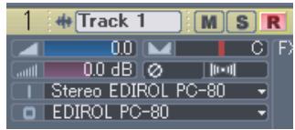 EDIROL PC-80 - Mise en attente d'enregistrement d'une piste - 1