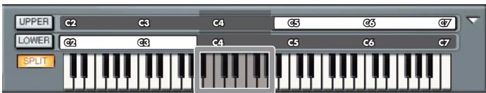 EDIROL PC-80 - Modification d'un point de split sur l'écran de l'ordinateur - 3