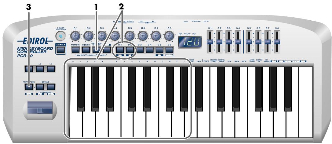 EDIROL PCR-80 - Mode program CHANGE (PROGRAM CHANGE) - 1