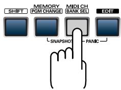 EDIROL PCR-M1 - Paramétrage du canal de transmission MIDI - 4