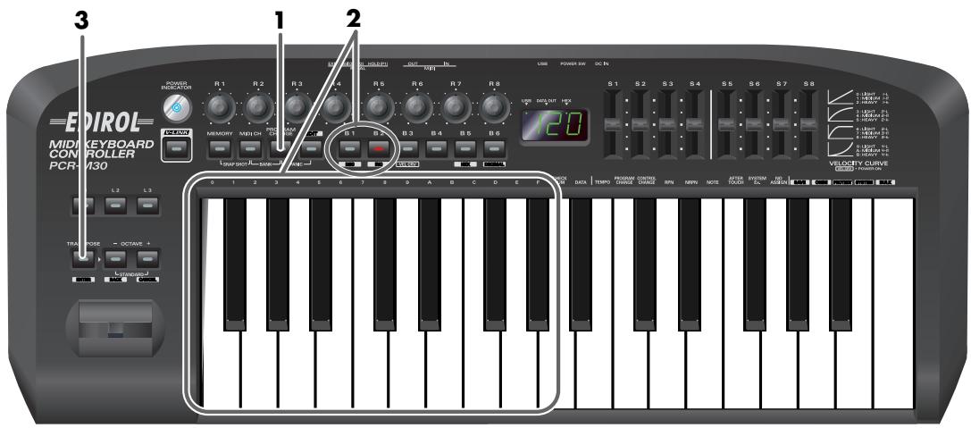 EDIROL PCR-M50 - Mode de changement de programme (PROGRAM CHANGE) - 1