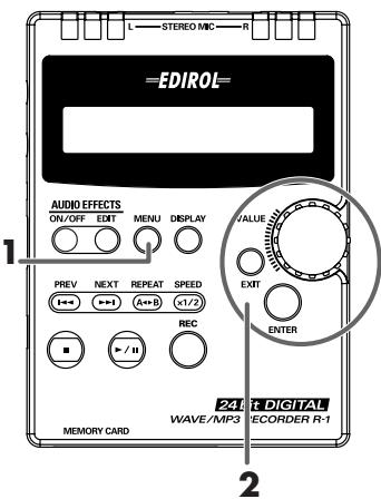 EDIROL R1 - Procedure B - 1