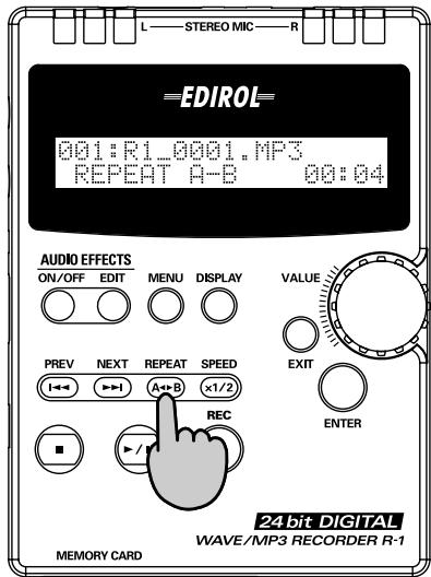 EDIROL R1 - REPEAT A-B (Repeat playback) - 1
