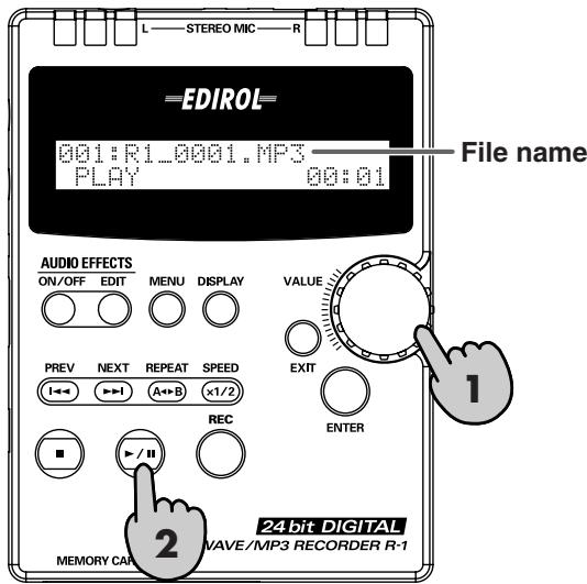 EDIROL R1 - Normal playback - 1