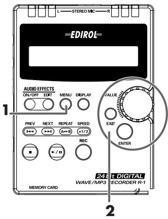 EDIROL R1 - Procedure E - 1