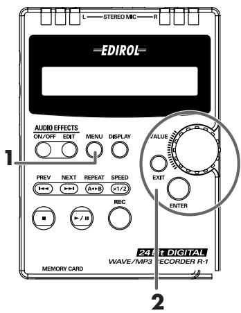 EDIROL R1 - Procedure D - 1