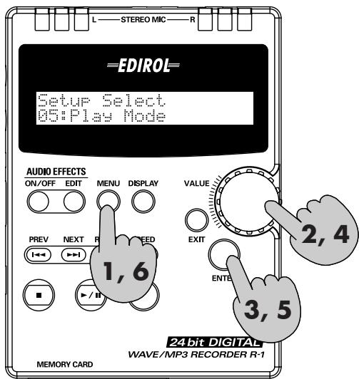 EDIROL R1 - PLAY MODE (Playback mode) - 1