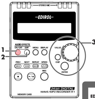 EDIROL R1 - Anwenden eines Effekte - 1