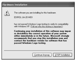 EDIROL UA-20 - Windows XP - 21