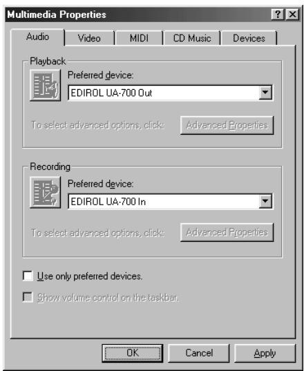 EDIROL UA-700 - Windows 98 users - 6