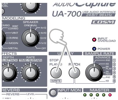 EDIROL UA-700 - Restoring the factory settings - 1