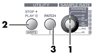 EDIROL UA-700 - Sample rate/Patch select - 1