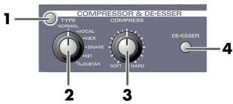 EDIROL UA-700 - ■ Mic-Effektabschnitt/Compressor &amp; De-esser - 1