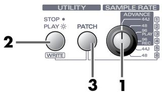EDIROL UA-700 - ■ Selezione Sample rate/Patch - 1