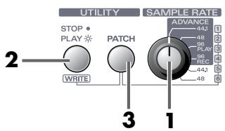 EDIROL UA-700 - Sampling-Frequency/Patch-Ausbwahl - 1