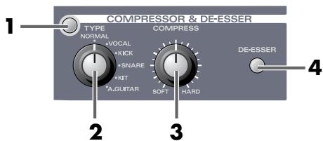 EDIROL UA-700 - ■ Mic effect section/Compressor &amp; De-esser - 1