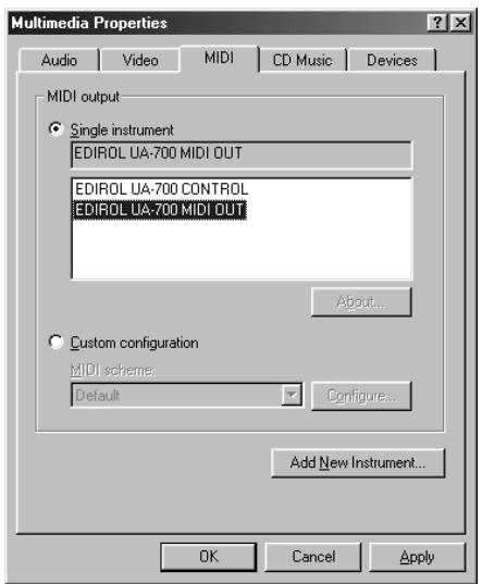 EDIROL UA-700 - Windows 98 users - 9