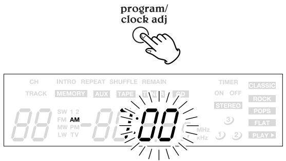 TEAC GF-680 - Press the CLOCK ADJ button. - 1