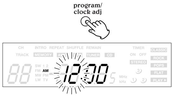 TEAC GF-680 - Press the CLOCK ADJ button. - 1