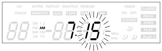 TEAC GF-680 - Hold up or down the knob to set the current minute. - 2