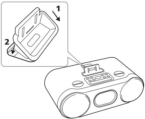 TEAC GR-7I - Insert the adapter into the Dock of the GR-7i. - 1
