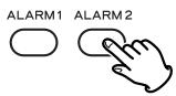 TEAC GR-7I - Pulse el botón ALARM (1 o 2). - 1