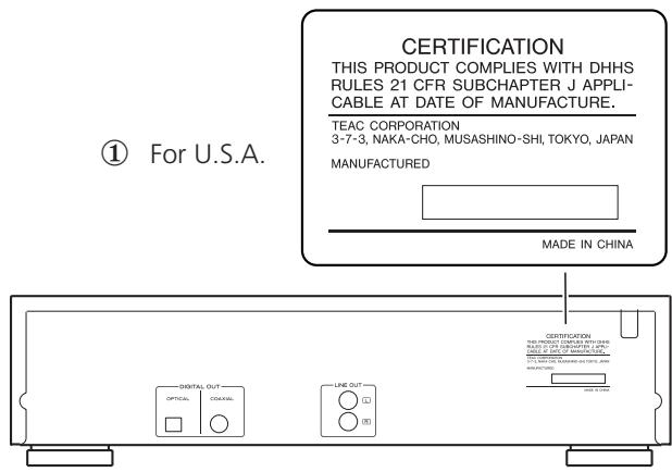 TEAC PD-D2610 - CAUTION - 1