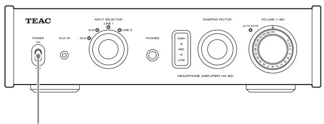 TEAC HA501 S - Utilización del mando giratorio DAMPING FACTOR - 3