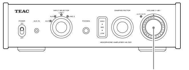 TEAC HA501 S - Utilización del mando giratorio DAMPING FACTOR - 7