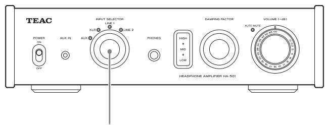 TEAC HA501 S - Utilización del mando giratorio DAMPING FACTOR - 5