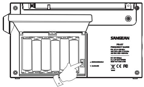 SANGEAN PR-D7 - Gebruik met alkaline batterijen - 1