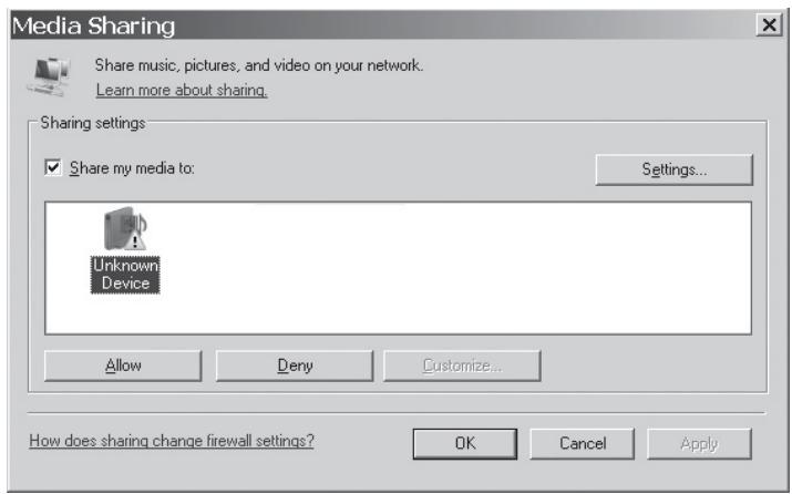 SANGEAN WFT-1 - Configuration des médias partagés (UPnP) - 1